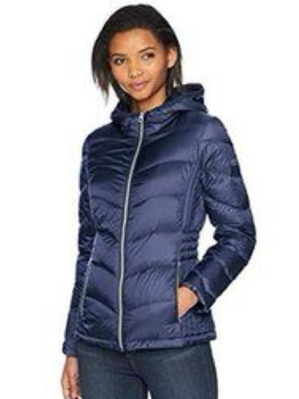 🌼LUCKY BRAND🌼 Navy Quilted Hooded Puffer Jacket, Size XL